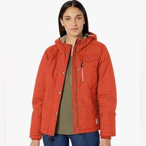 NWT Carhartt 103909 Women's Orange Utility Puffer Jacket Coat